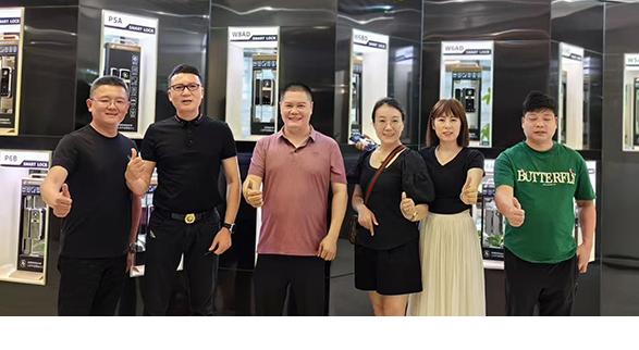 Smart door hardware showroom demonstration