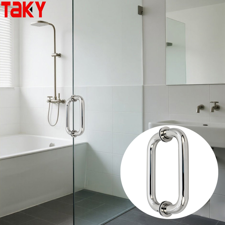 304 Stainless Steel Glass Door Pull Handle Pair