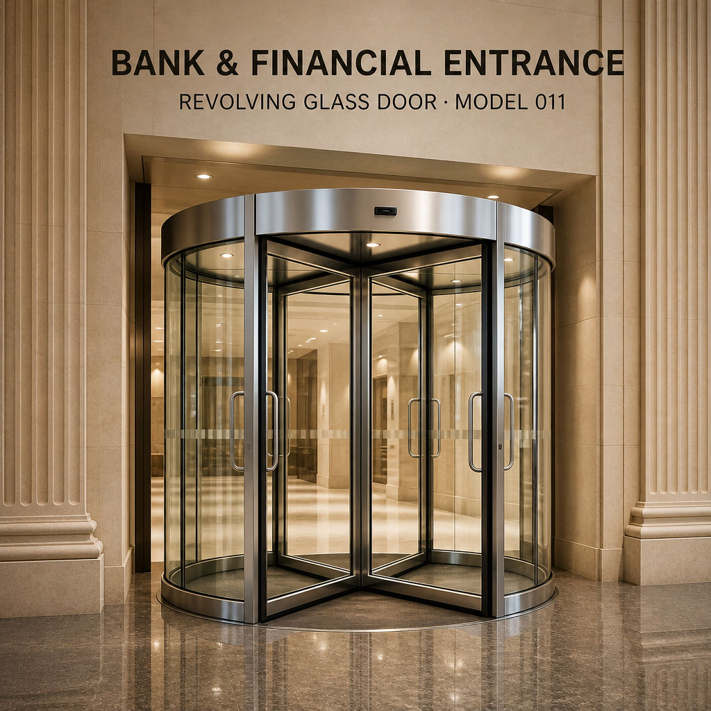 Two-Wing Commercial Luxury Automatic Revolving Glass Door
